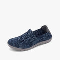 Rock Spring women's blue woven slip-on shoe, offering a comfortable and stylish design in a three-quarter view.