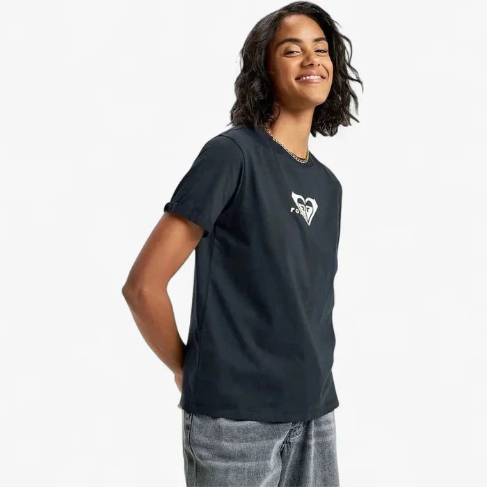Roxy Womens Ocean Regular Corpo Short Sleeve Tee Anthracite | Roxy