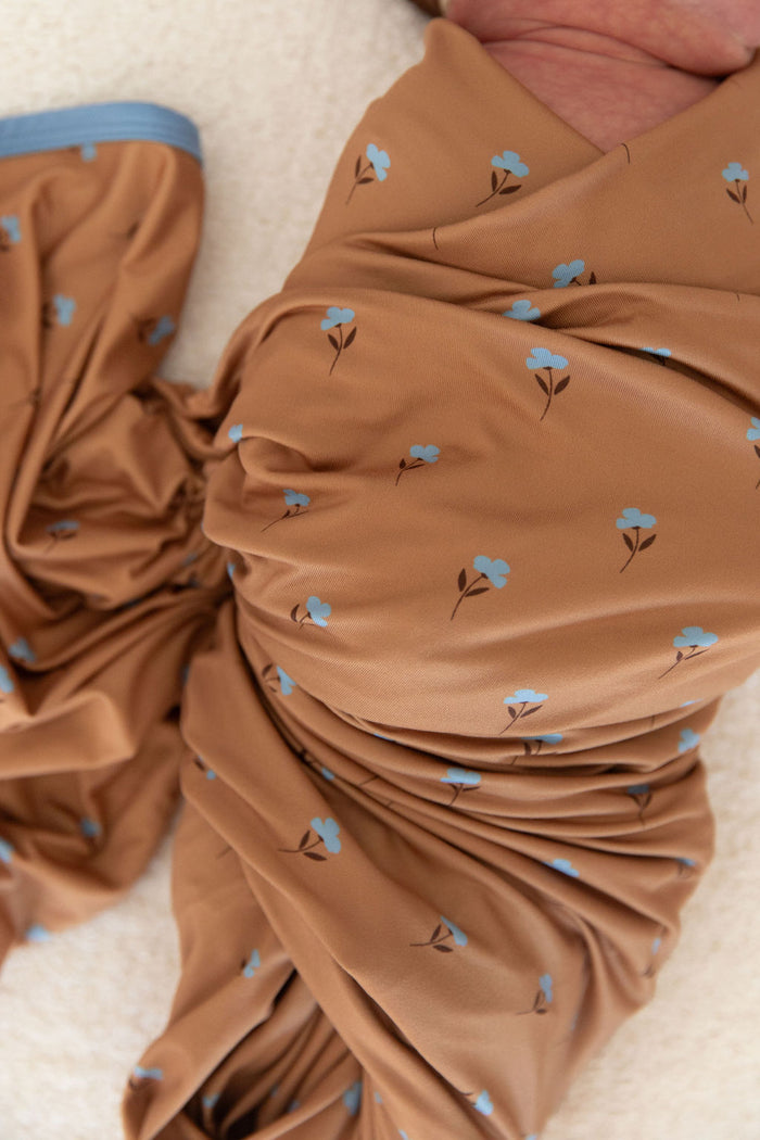 RUST FLORAL | SWADDLE