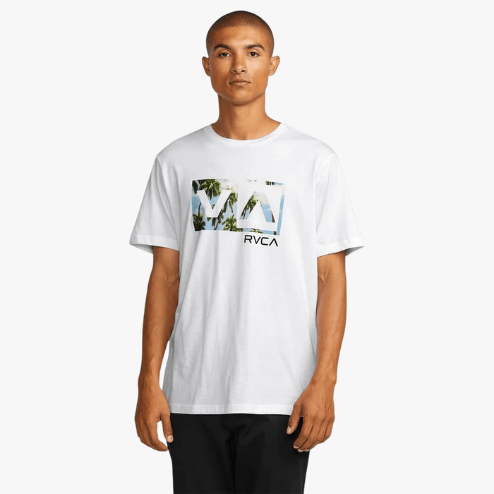 Rvca Mens Balance Box Short Sleeve Tee White | Rvca