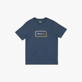 Rvca Mens Bonded Red Stitch Short Sleeve Tee Duck Blue Mel | Rvca