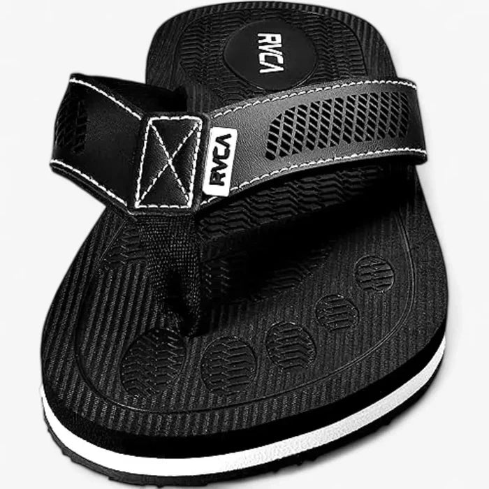 Rvca Mens Perforated Tbar Sandal Black | Rvca