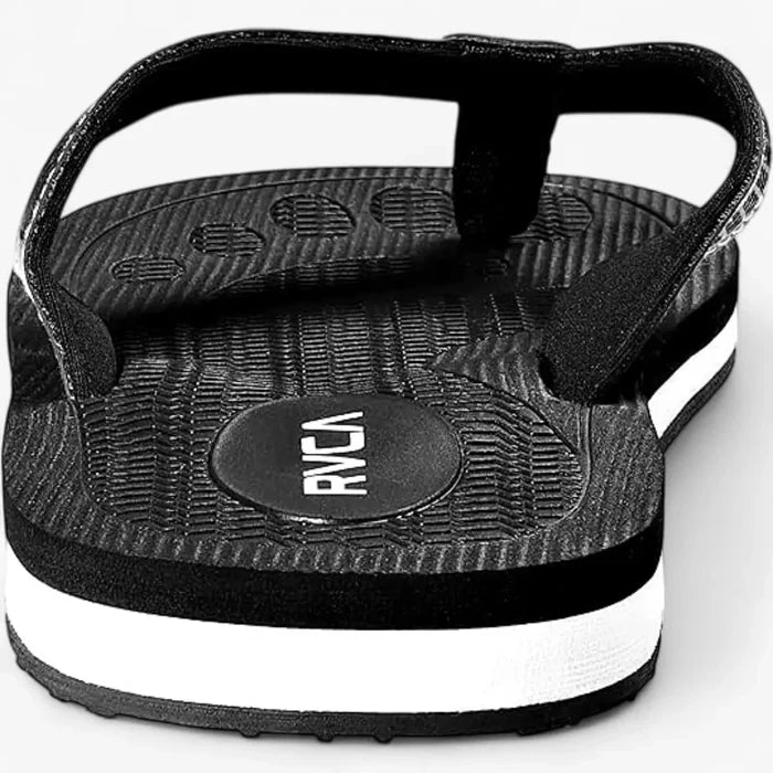 Rvca Mens Perforated Tbar Sandal Black | Rvca