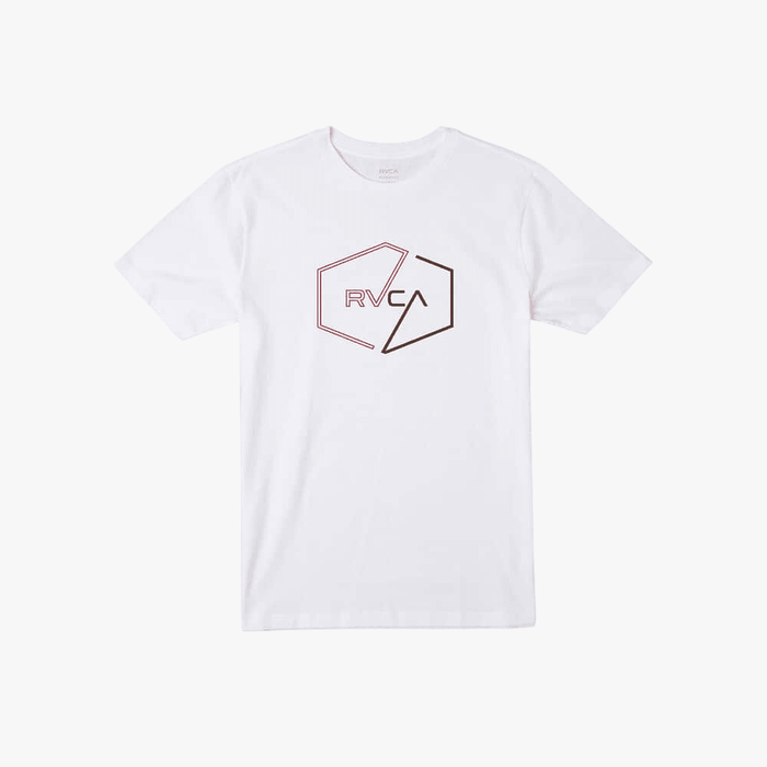 Rvca Mens Pin Hex Short Sleeve Tee White | Rvca