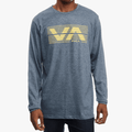Rvca Mens Pulse Long Sleeve Tee Insignia Melange Rvca