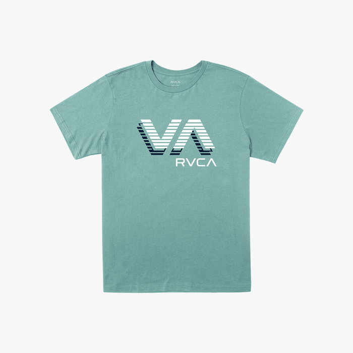 Rvca Mens Seperation Short Sleeve Tee Bermuda Blue | Rvca