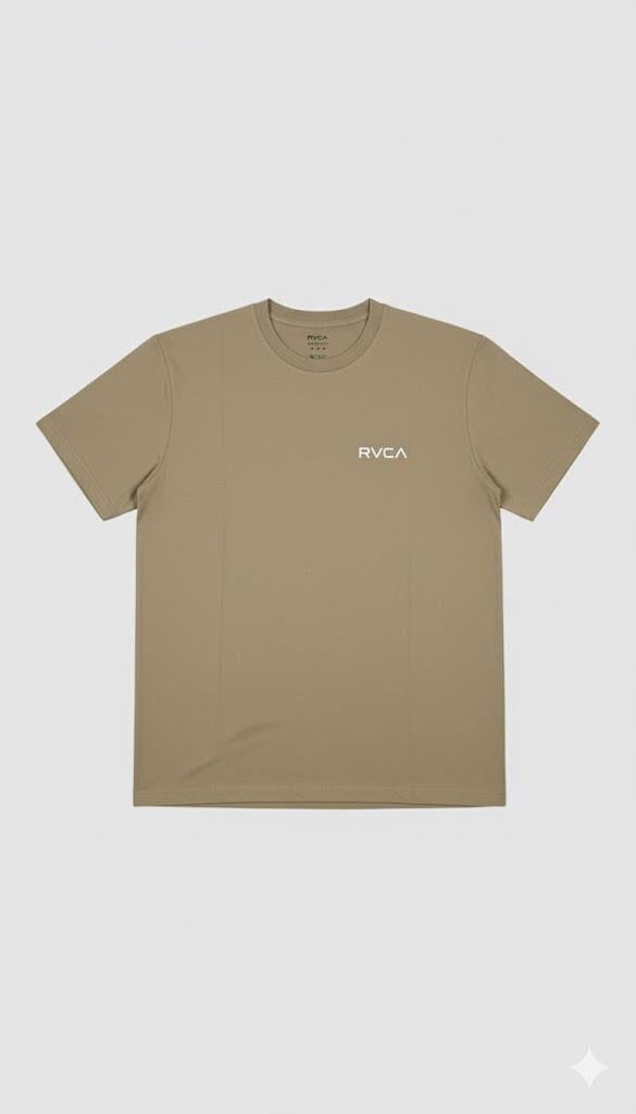 Rvca Mens Small Rvca Essential Short Sleeve Tee Khaki | Rvca