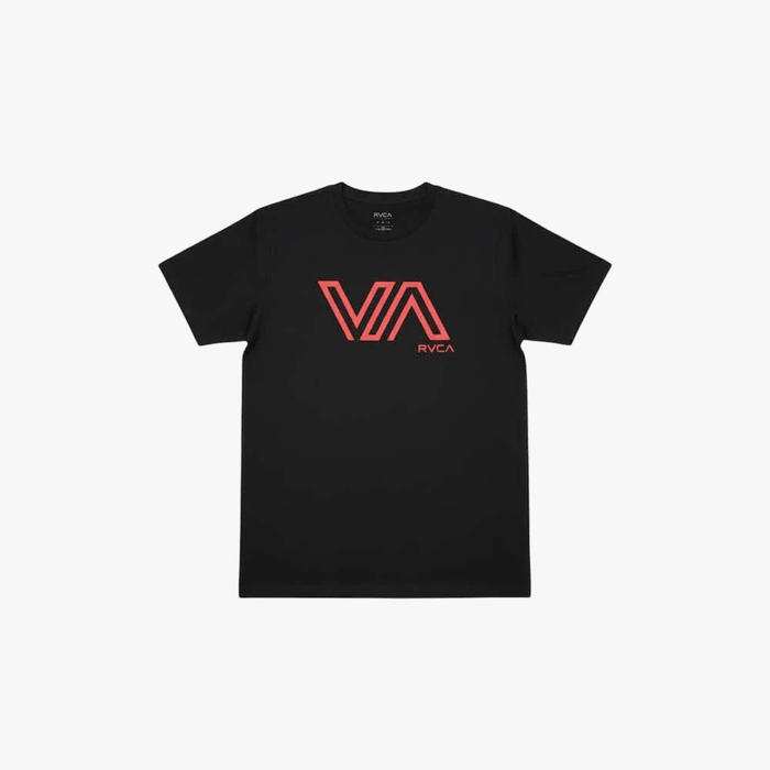 Rvca Mens Stencil Short Sleeve Tee Off Black | Rvca