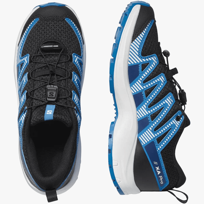 Salomon Kids Xa Pro V8 Trail Sneaker Black White French Blue | Salomon