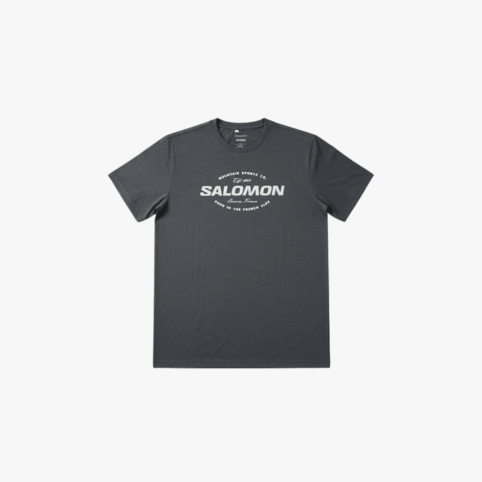 Salomon Mens Cruiser Short Sleeve Tee Black Mel | Salomon