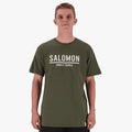 Salomon Mens Down Under Short Sleeve Tee Olive Night | Salomon