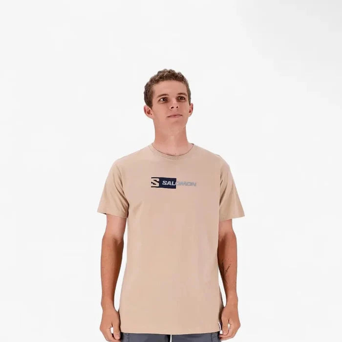 Salomon Mens Hidden Ii Short Sleeve Tee Khaki | Salomon