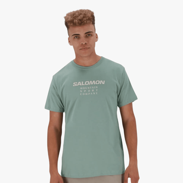 Salomon Mens Kiimanjaro Short Sleeve Tee Sage Green | Salomon