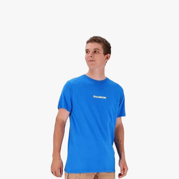 Salomon Mens Logo Short Sleeve Tee Director Blue | Salomon
