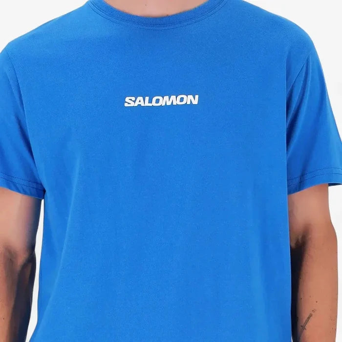 Salomon Mens Logo Short Sleeve Tee Director Blue | Salomon