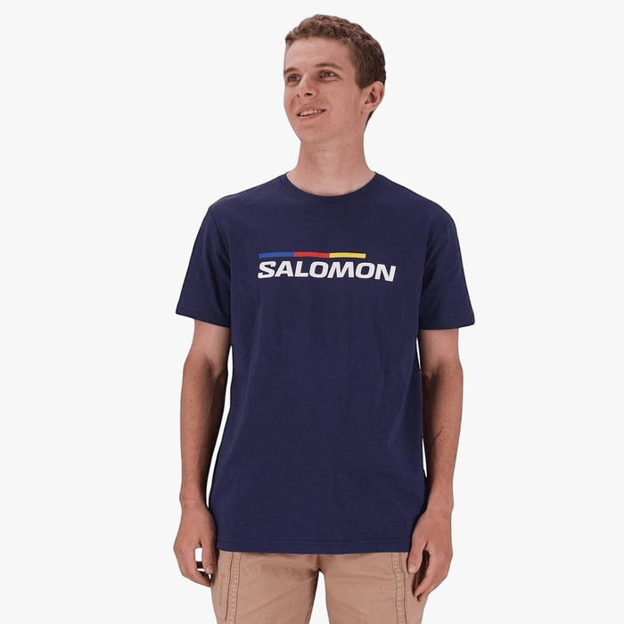 Salomon Mens Old Racer Ii Short Sleeve Tee Blue Nights | Salomon