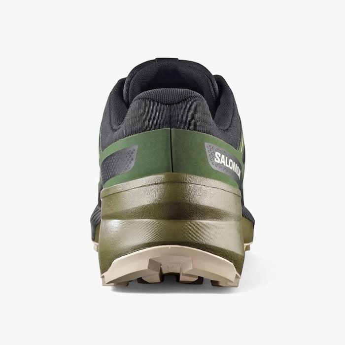 Salomon Mens Speedcross Peak Trail Sneaker Black Black Forest Rainy Day | Salomon