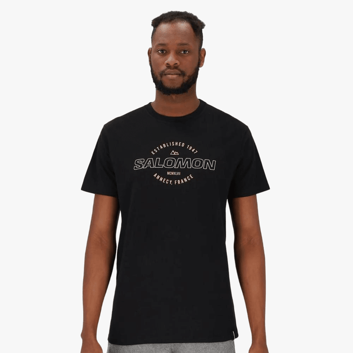 Salomon Mens Vision Short Sleeve Tee Black | Salomon
