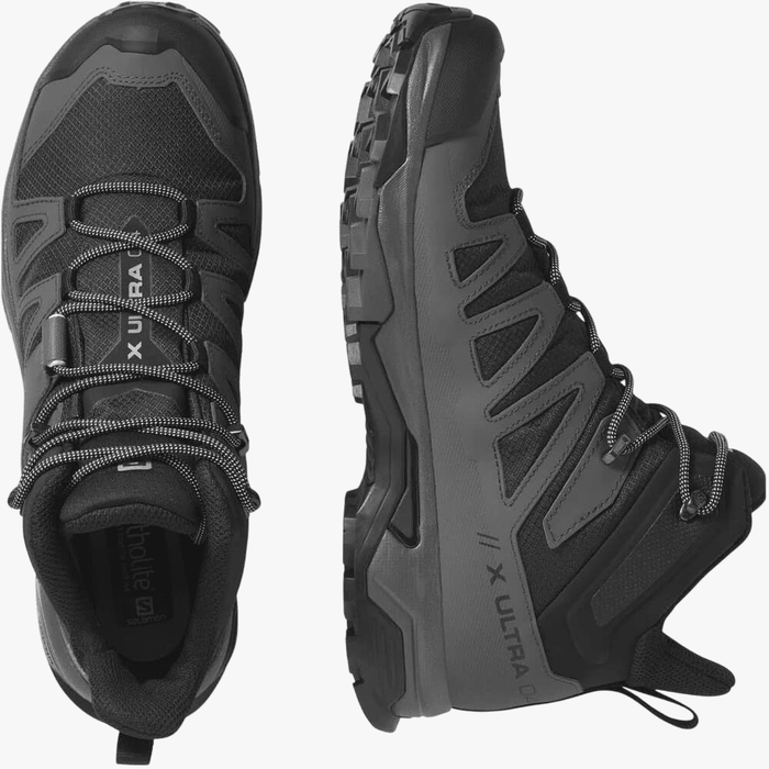 Salomon Mens X Ultra 4 Mid Gtx Sneaker Black/ Magnet/ Pearl Blue | Salomon