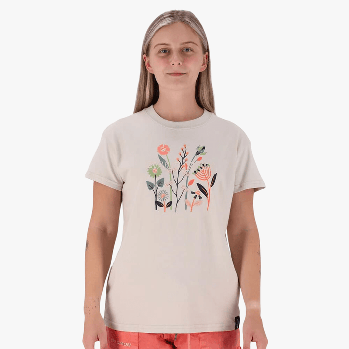 Salomon Womens Forever Young Tee Pumice Stone | Salomon