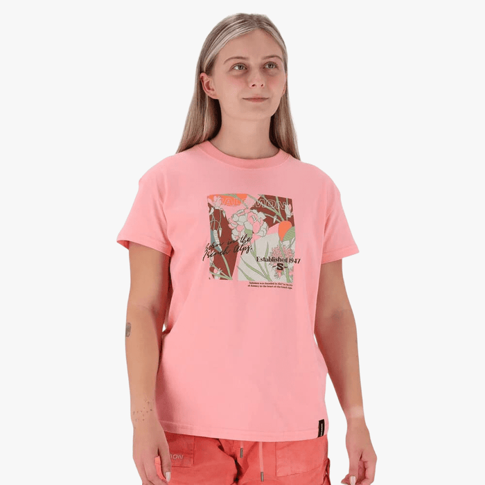 Salomon Womens Freedom Short Sleeve Tee Murex Shell | Salomon