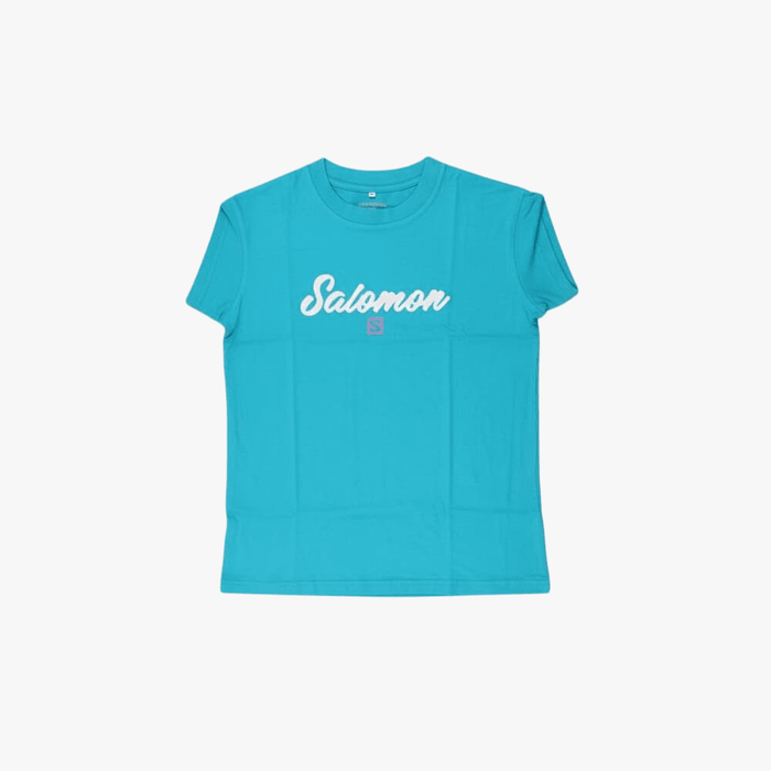 Salomon Womens Rocky Road Short Sleeve Tees Peacock Blue | Salomon