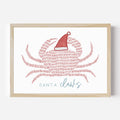 Santa Claws Crab - Art Print or Canvas - Jetty Home