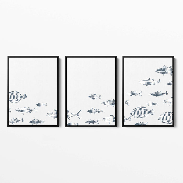 School of Fish Illustration - Set of 3 - Jetty Home