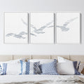 Seagulls in Flight - Set of 3 - Jetty Home