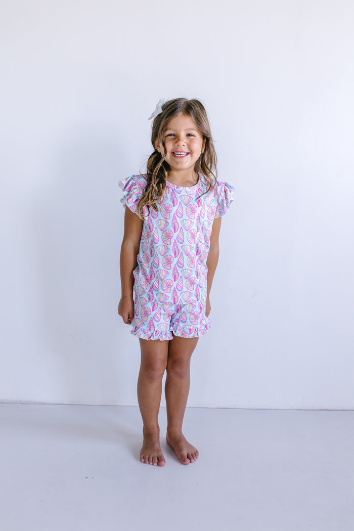 SEASHELLS | RUFFLE SHORT SET