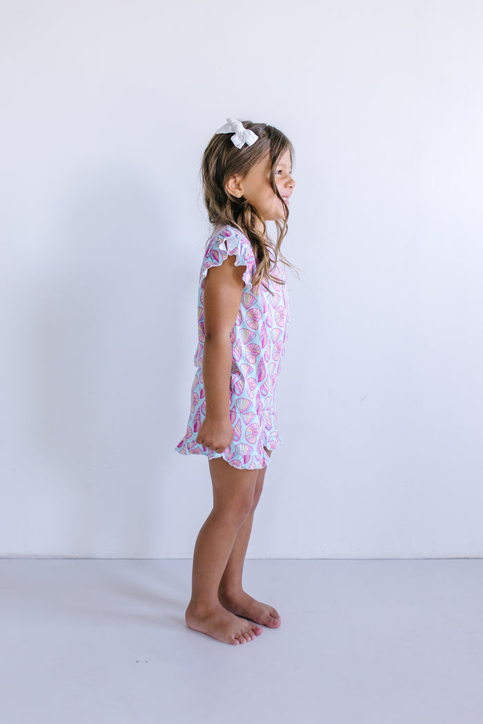 SEASHELLS | RUFFLE SHORT SET