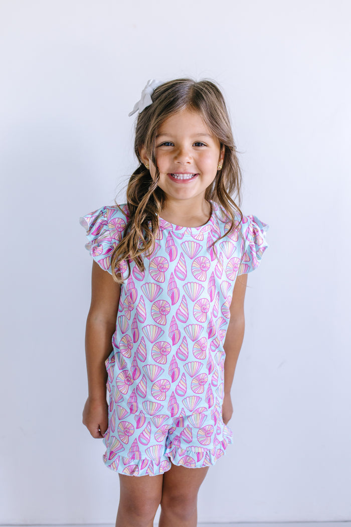 SEASHELLS | RUFFLE SHORT SET