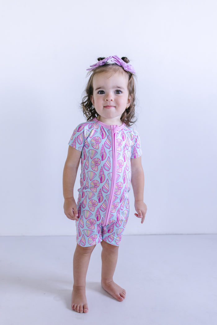 SEASHELLS | SHORT ZIPPER ONE PIECE