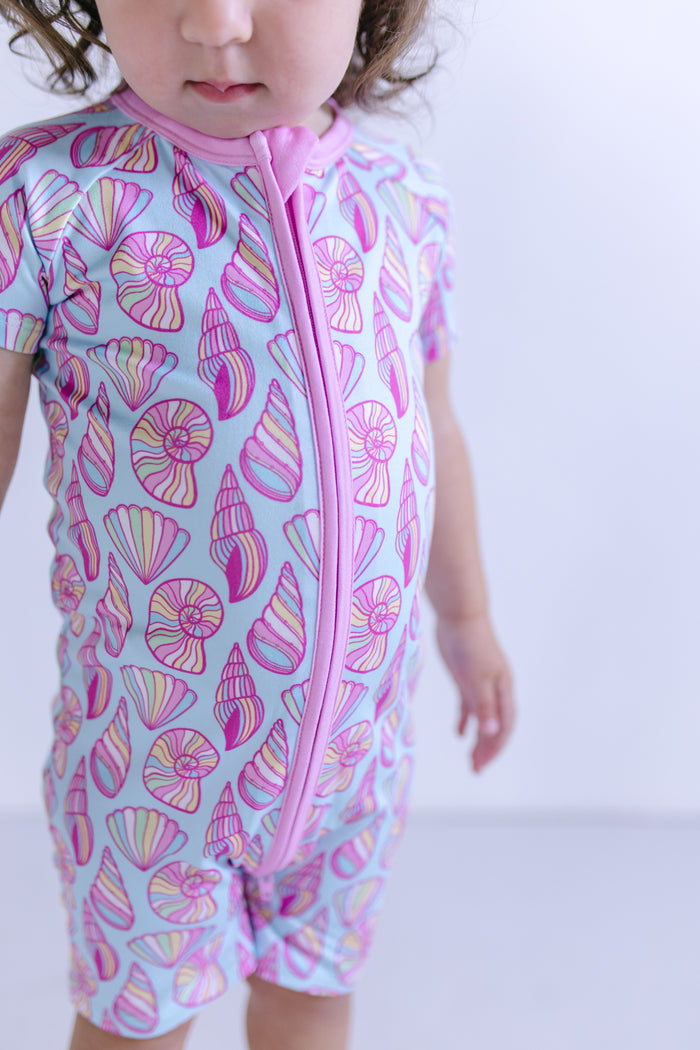 SEASHELLS | SHORT ZIPPER ONE PIECE