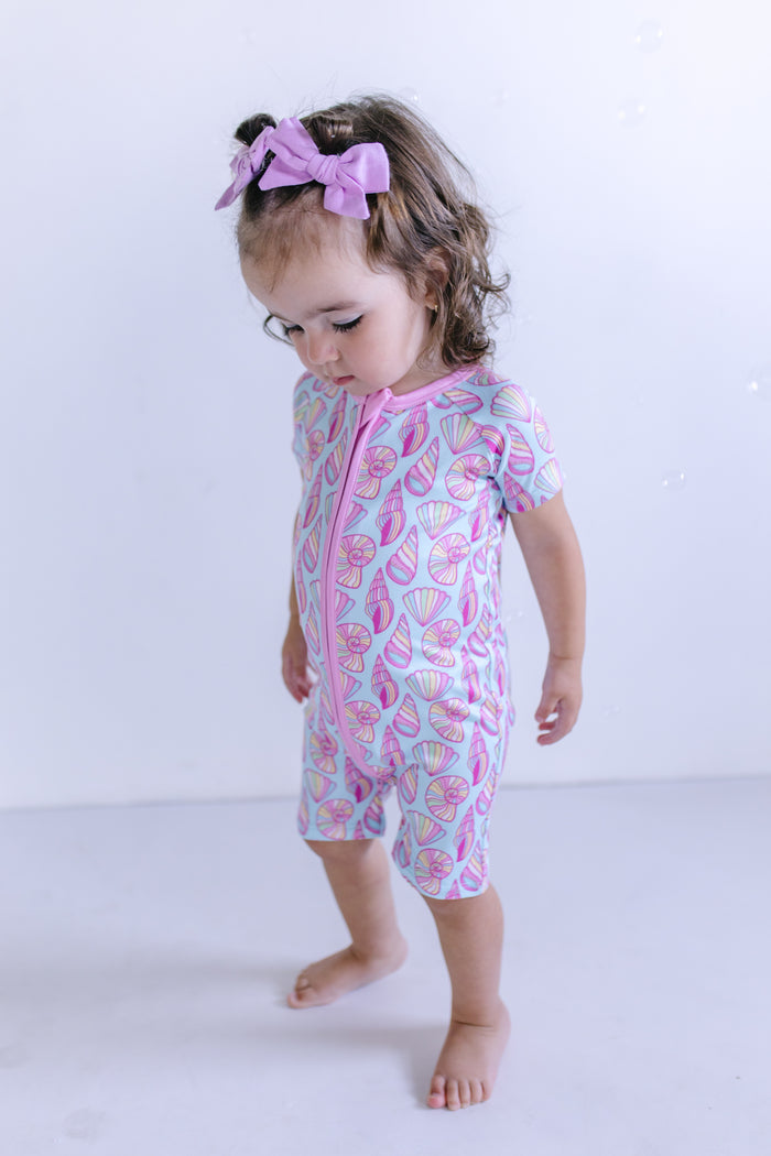 SEASHELLS | SHORT ZIPPER ONE PIECE