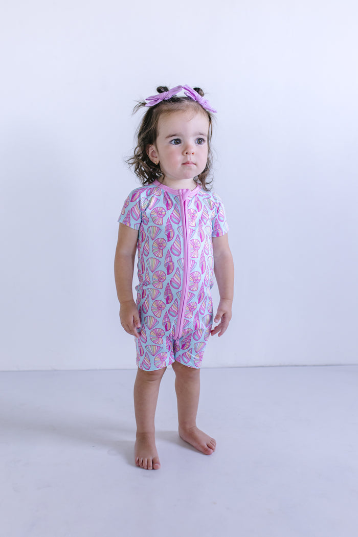 SEASHELLS | SHORT ZIPPER ONE PIECE