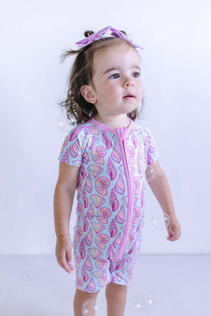 SEASHELLS | SHORT ZIPPER ONE PIECE