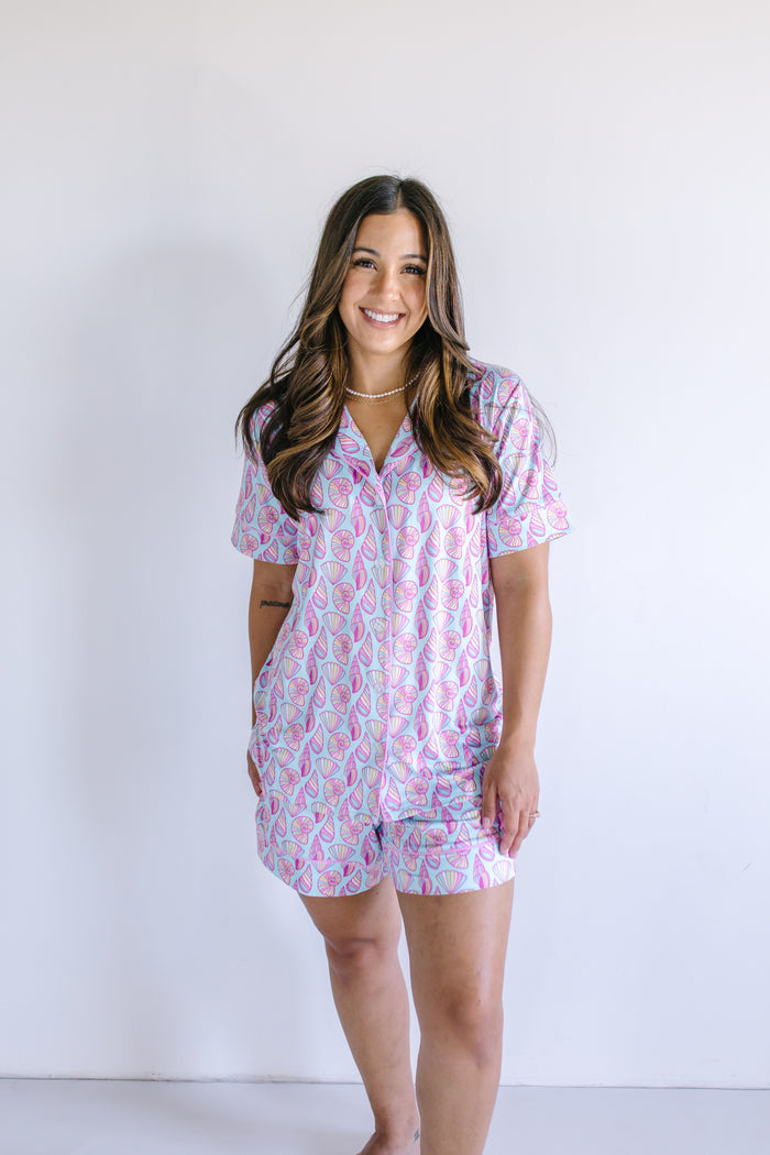 SEASHELLS | WOMEN'S SHORT SLEEVE SHORTS SET