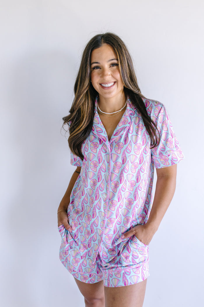 SEASHELLS | WOMEN'S SHORT SLEEVE SHORTS SET