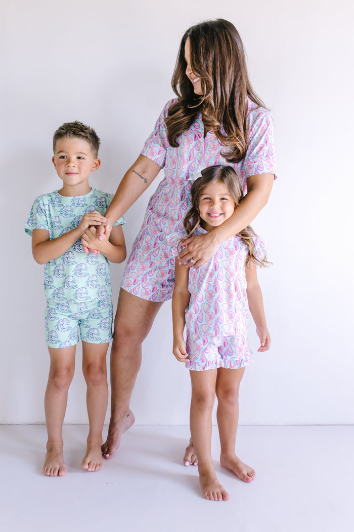 SEASHELLS | WOMEN'S SHORT SLEEVE SHORTS SET