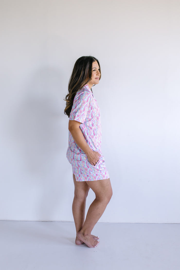 SEASHELLS | WOMEN'S SHORT SLEEVE SHORTS SET