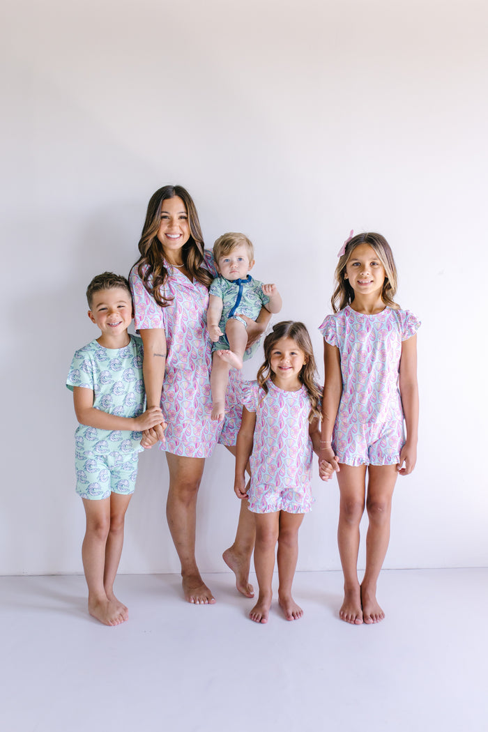 SEASHELLS | WOMEN'S SHORT SLEEVE SHORTS SET