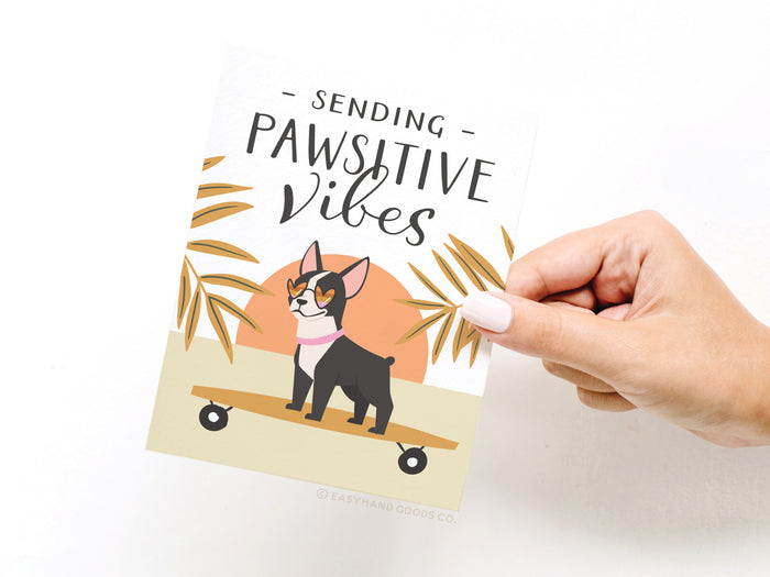 Sending Pawsitive Vibes Dog Greeting Card