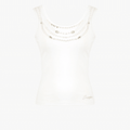 Sissy Boy Fashion Vest Neck Bling White | Sissy Boy