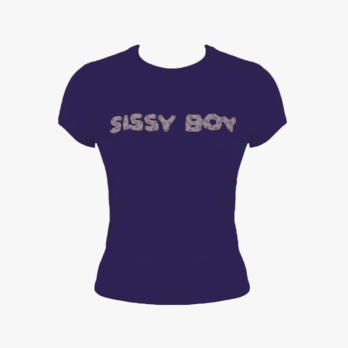 Sissy Boy Girls Baby Tee With Pink And Pearl Transfer Navy | Sissy Boy