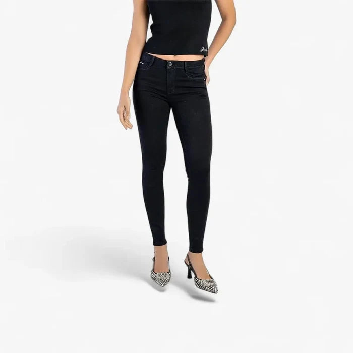 Sissy Boy Mid Waist Basic Skinny Jean Black | Sissy Boy