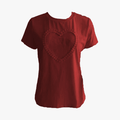 Sissy Boy Short Sleeve Tee Ribbon Heart Embroid Logo Red | Sissy Boy