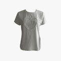 Sissy Boy Short Sleeve Tee Ribbon Heart Embroid Logo White | Sissy Boy