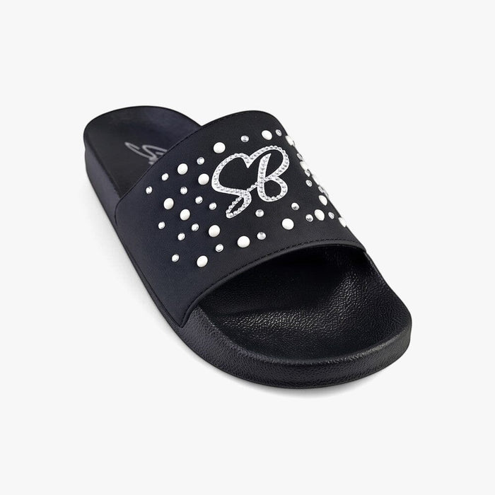 Sissy Boy Slide With Pearl Diamante Black | Sissy Boy