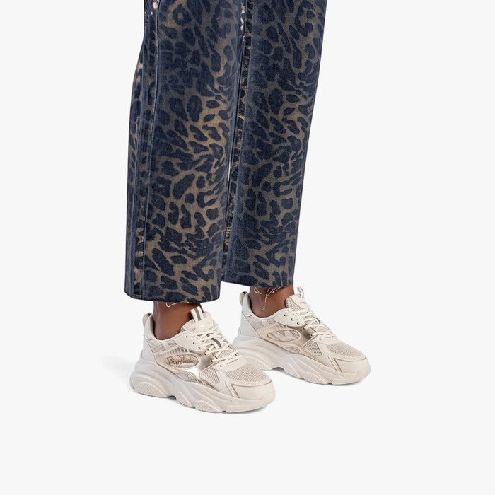 Sissy Boy Womens Chunky Gold Sneaker Cream | Sissy Boy